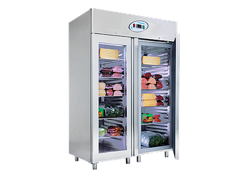 Вертикальная холодильная камера с 2 стеклянными дверьми  FRENOX