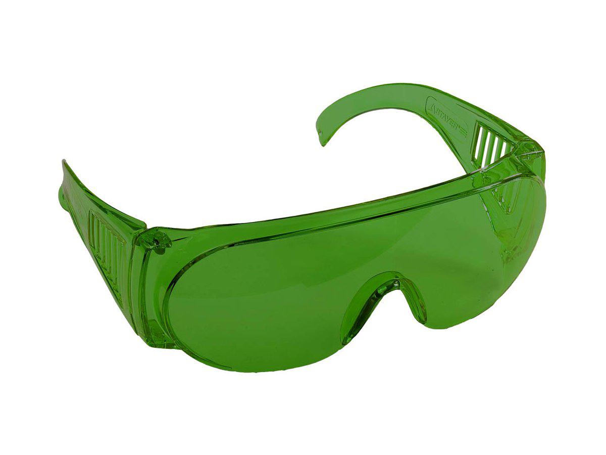 Очки защитные STAYER 11044, STANDARD, поликарбонатная монолинза с боковой вентиляцией, зеленые - фото 2 - id-p4365044