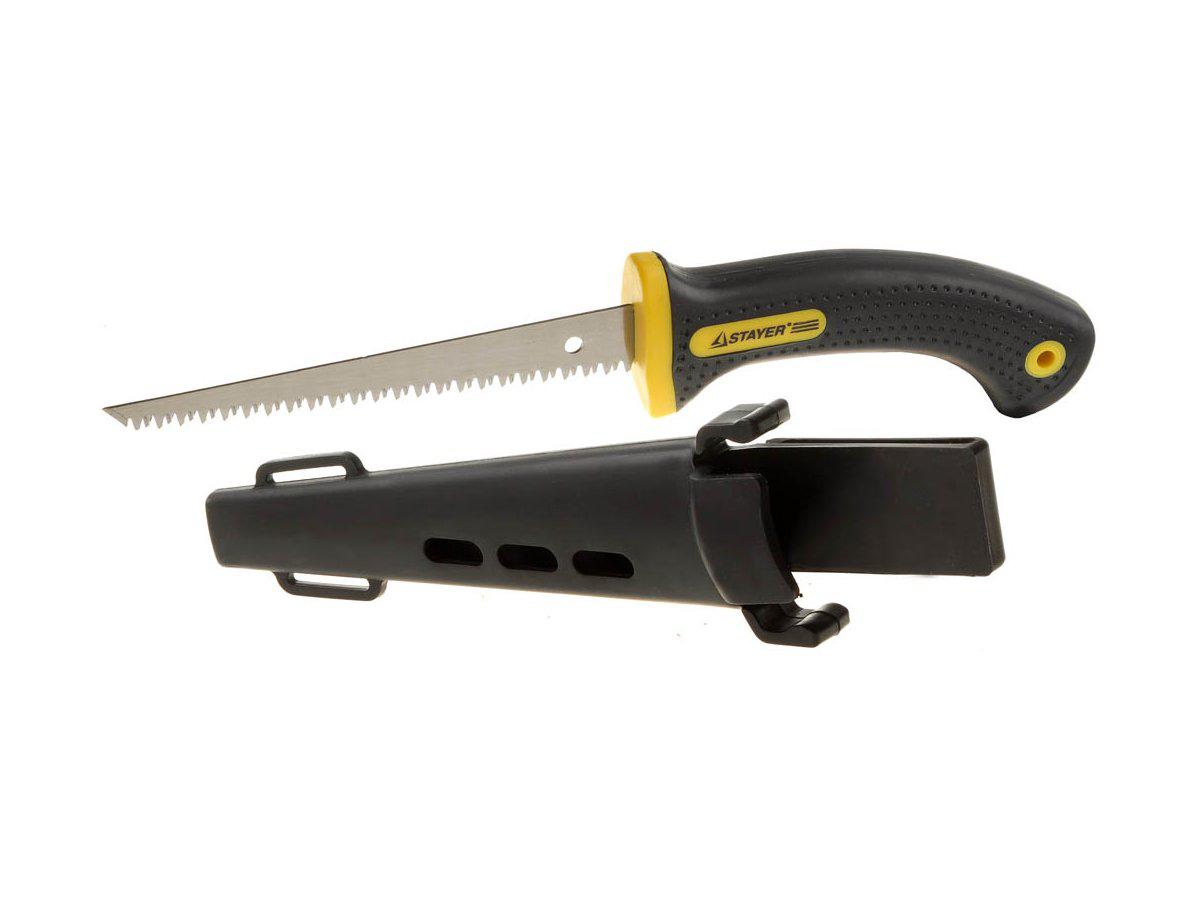 STAYER Profi 160 мм выкружная мини-ножовка по гипсокартону в ножнах (2-15170) - фото 2 - id-p4255858