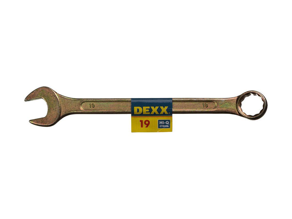 Гаечный ключ комбинированный DEXX, желтый цинк, 19 мм - фото 3 - id-p43580400