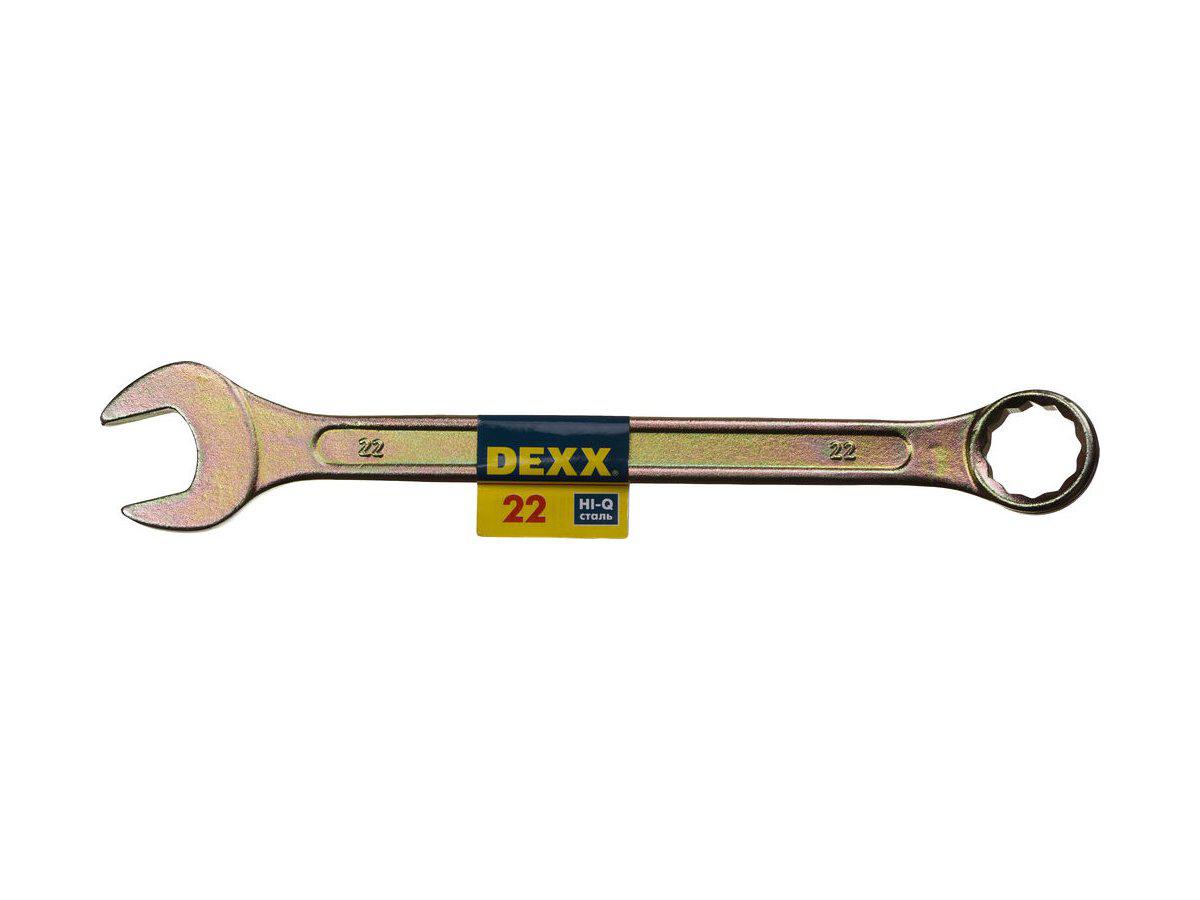 Гаечный ключ комбинированный DEXX, желтый цинк, 22 мм - фото 3 - id-p50048693