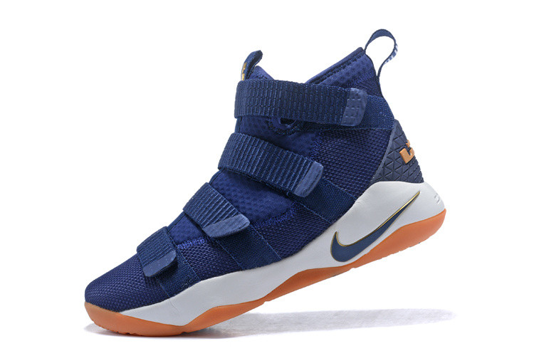 Баскетбольные кроссовки Nike Lebron James XI (11) Zoom Soldier "Blue" - фото 3 - id-p51460075