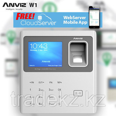 Биометрический терминал учета рабочего времени Anviz W1-ID PRO (белый) - фото 2 - id-p51490292