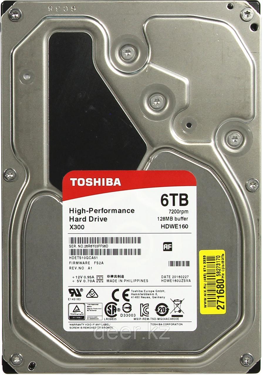 Жесткий диск TOSHIBA HDWE160UZSVA X300 BULK High-Performance 6000ГБ