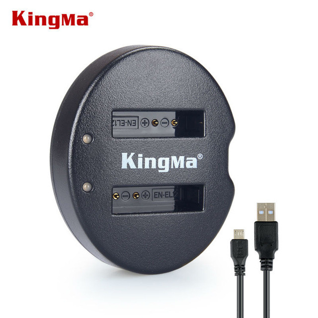 EN-EL12. Двойное зарядное устройство KingMa для Nikon