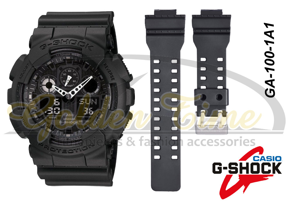 Ремешок пластиковый для часов Casio G-SHOCK GA-100-1A1 - фото 1 - id-p51533193