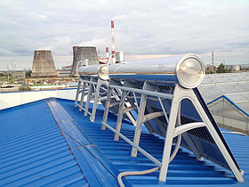 Установка солнечного водонагревателя объемом 600л для теплицы в г. Астана (пассивного типа) 4