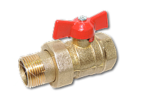 Кран шаровый DN 32 PN1.6МПа со сгоном (американка)