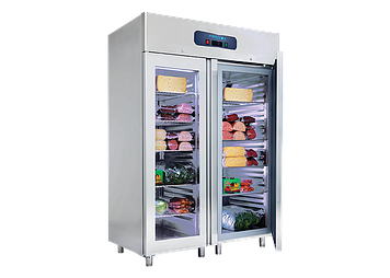 ВЕРТИКАЛЬНЫЙ ХОЛОДИЛЬНИК 2 СТЕКЛЯННЫЕ ДВЕРИ PROFESSIONAL LINE FRENOX -30