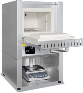 Муфельная печь с интегрированными весами (EW-2200 или EW-6200) и программой с откидной дверцей L 9/11/SWL