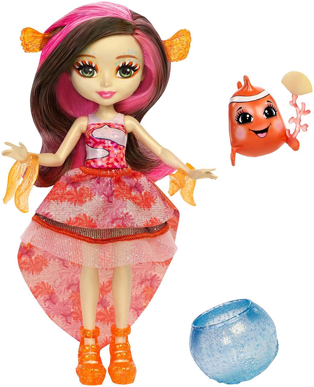 Enchantimals Набор "Энчантималс: Морские подружки" - Кларита с питомцем, 15 см