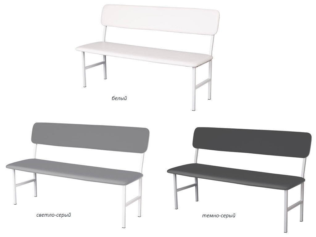 Банкетка медицинская со спинкой мд бс