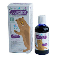 "Бобродок", 50мл смузи-концентрат-сироп без сахара детский с имбирём и укропом (желудочно-кишечный)
