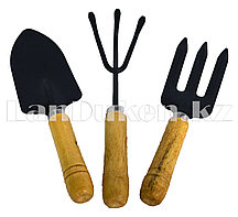 Набор садовых инструментов 3 предмета "Грабли, лопата, вилы" 20 см