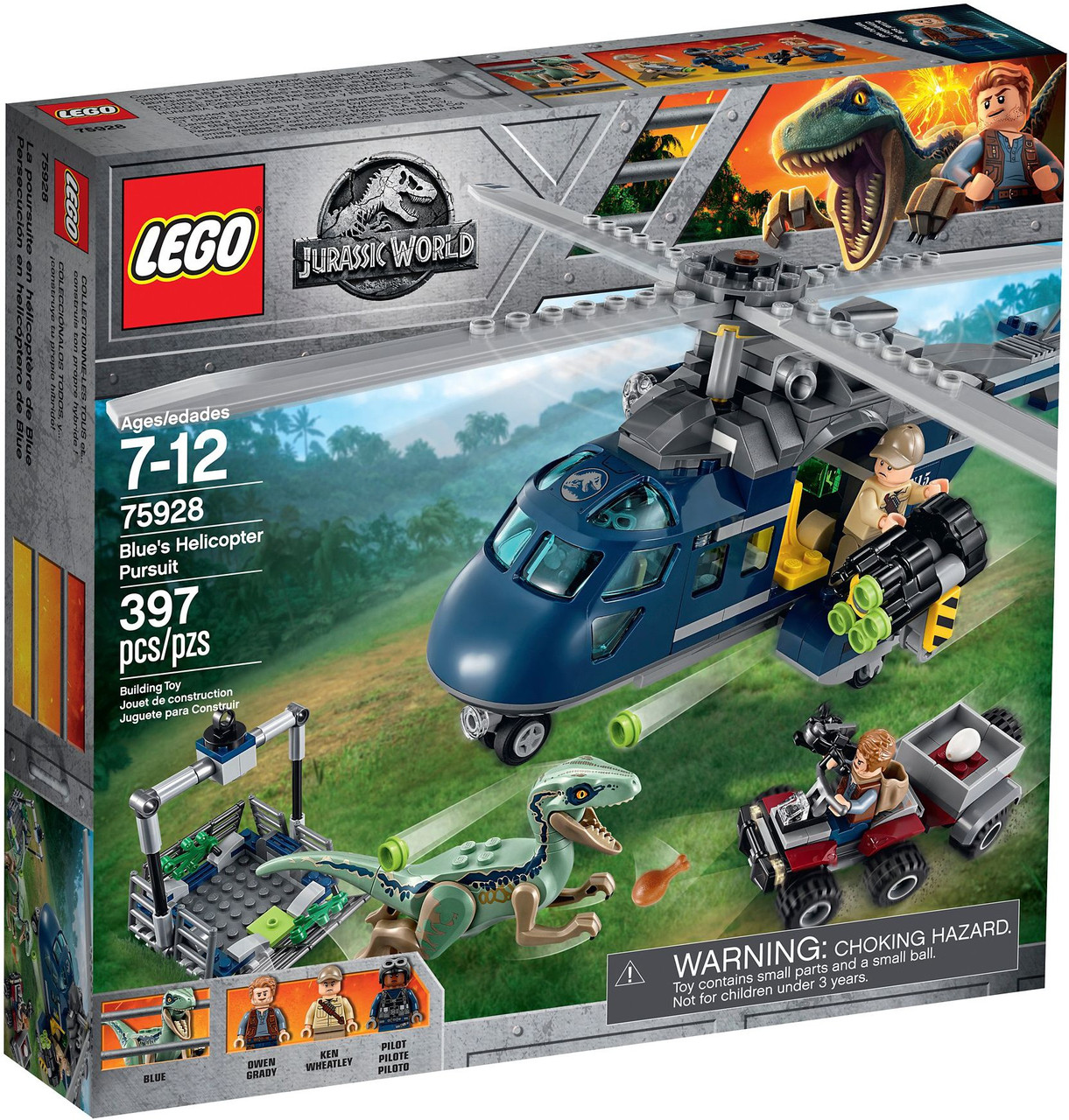 75928 Lego Jurassic World Погоня за Блю на вертолёте, Лего Мир Юрского периода - фото 1 - id-p51661534