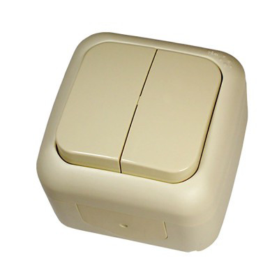 Выключатель 90555602 PALMIYE KREM KOMUTATOR IP54(vklX2)100sht