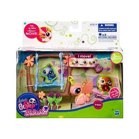 Littlest Pet Shop Walking, Hasbro Игровой набор с ходячим зверьком Бабочка