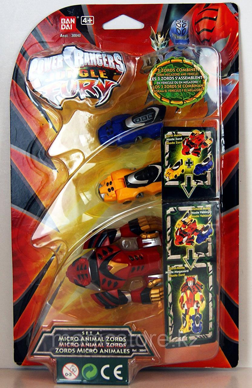 Power Rangers Jungle Fury Set A Micro Animal Zords - Tiger, Jaguar, Cheetah Могучие Рейнджеры - фото 2 - id-p51628444