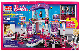 Конструктор Mega Bloks Barbie Сцена для суперзвёзд Барби, 290pcs