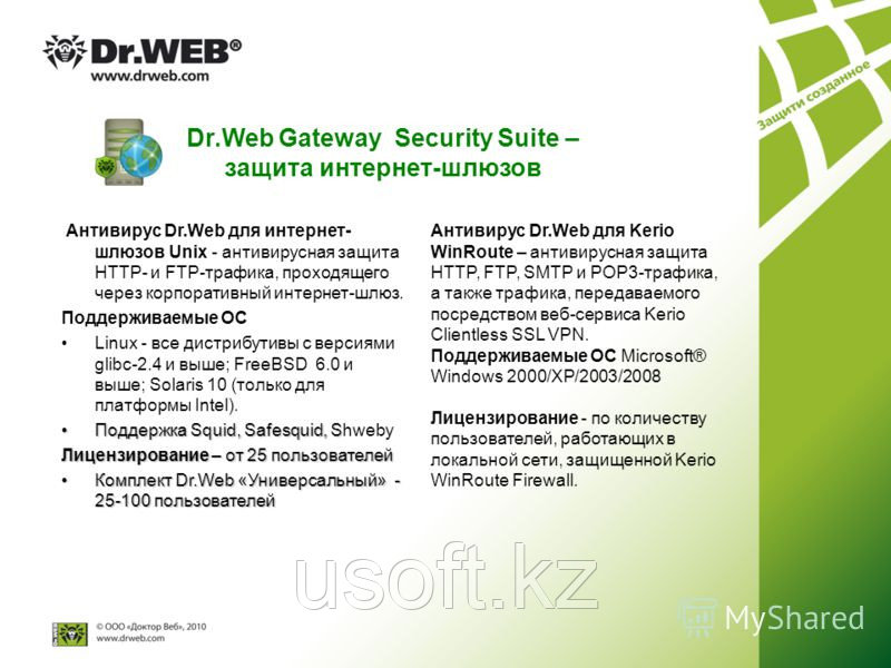 Dr.Web Gateway Security Suite - фото 2 - id-p3463316