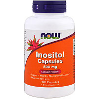 Инозитол Inositol  Витамин В8, 500 mg, 100 капсул. Now Foods