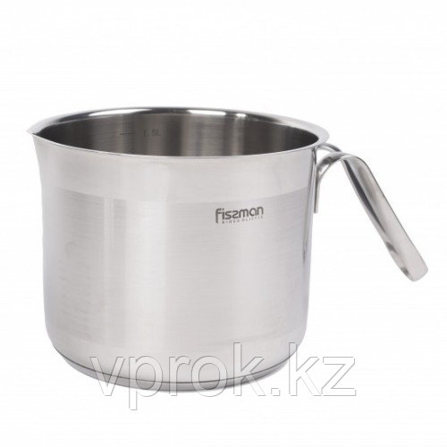 5101 FISSMAN Кружка для кипячения молока 14x11 см / 1,5 л (нерж. сталь)