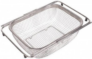 5627 GIPFEL Дуршлаг сетчатый складной прямоугольный 24х19х8,5 см (нерж. сталь)