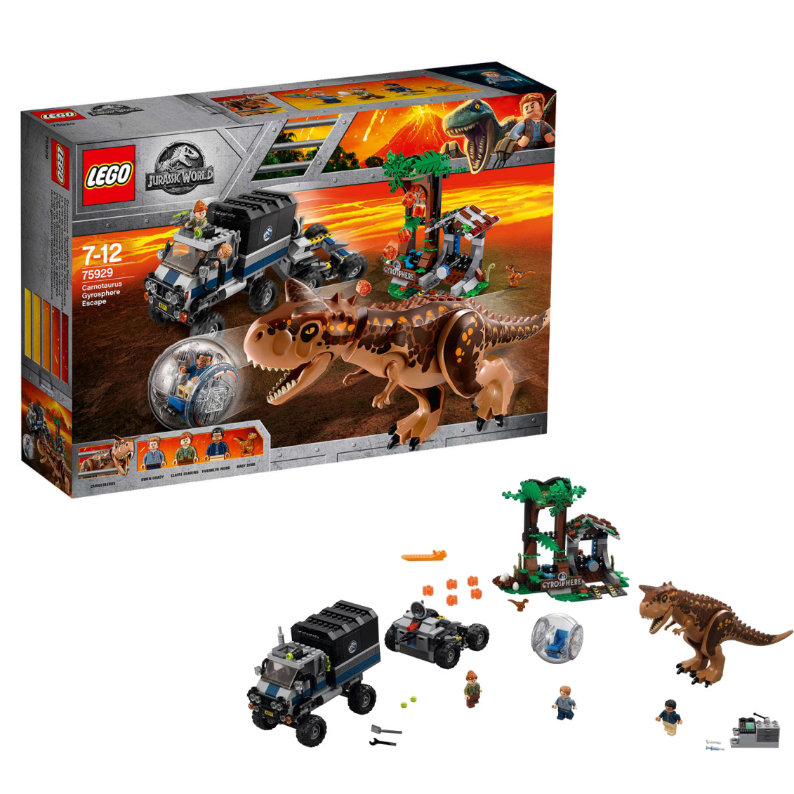 Lego Jurassic Побег в гиросфере от карнотавра Лего Мир Юрского периода