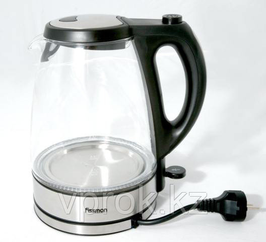 5902 FISSMAN Чайник электрический APPETITE черный 1,7 л с прозрачным корпусом (нерж. сталь) - фото 1 - id-p51713456