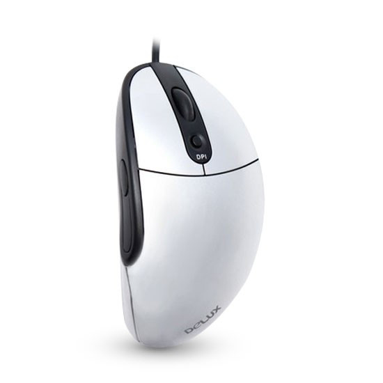 Мышь, Delux, DLM-512OUB, 5D, Вертикальная, Оптическая, 400-800-1000dpi, USB, Длина кабеля 1,6 метра,