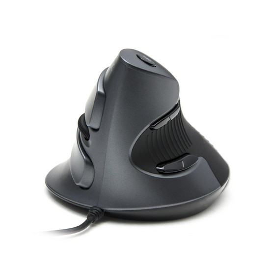 Мышь, Delux, DLM-618LUB, 5D, Лазерная, 1000-1600-2400dpi, Вертикальная, USB, Программируемые клавиши