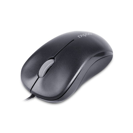 Мышь, Rapoo, N6000, 3D, Оптическая, 1000dpi, USB, Длина кабеля 1,6 метра., Чёрный