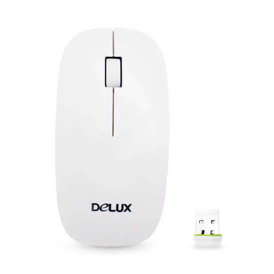 Мышь, Delux, DLM-111LGW,3D, Лазерная, 1000dpi, Беcпроводная 2.4ГГц, Нано-ресивер, Эффективная дистан