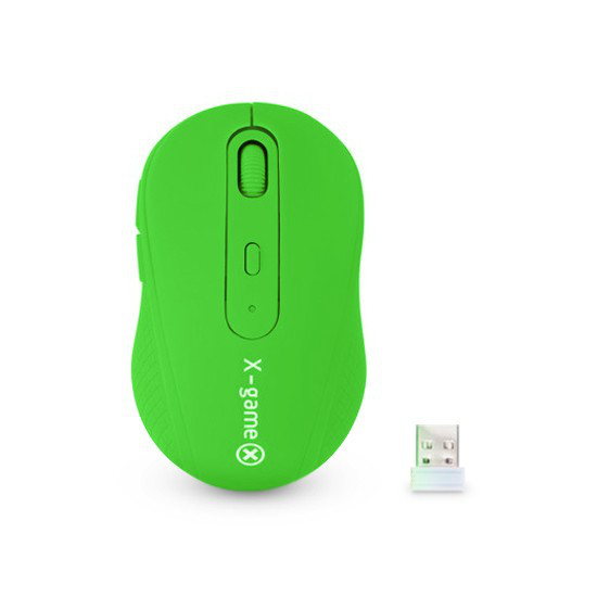 Мышь, X-Game, XM-810OGG, Оптическая, 1200/2400dpi, Беспроводная, 2.4ГГц, Батарейки в комплекте, Неон