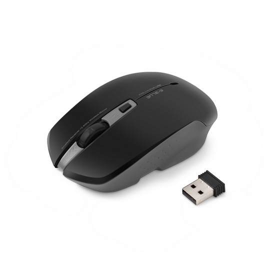 Мышь, E-Blue, SMARTE EMS118BK, Оптическая, 800/1200/1600dpi, Беспроводная 2.4ГГц, Чёрный