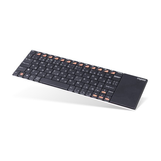 Клавиатура, Rapoo, E2700, Ультра-тонкая, Металлический корпус, Multi-Touch панель (заменяет мышь), - фото 1 - id-p51714688
