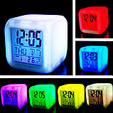 Часы будильник 7 цветов подсветки, фото 3