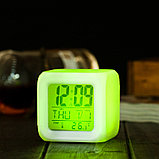 Часы будильник 7 цветов подсветки, фото 4