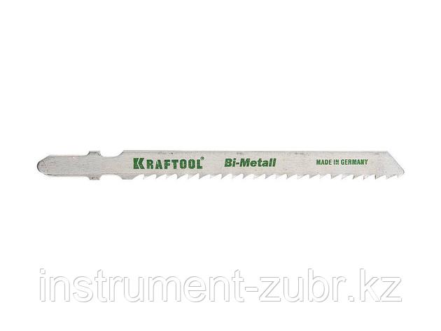 Полотна KRAFTOOL, T127DF, для эл/лобзика, Bi-Metall, по мягкому металлу (3-15мм), EU-хвост., шаг 3мм, 75мм, 2шт, фото 2