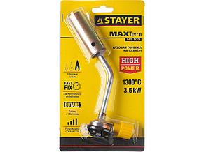 Газовая горелка "MaxTerm" на баллон, STAYER "MASTER" 55588, регулировка пламени, цанговое соединение, 1300С, фото 2