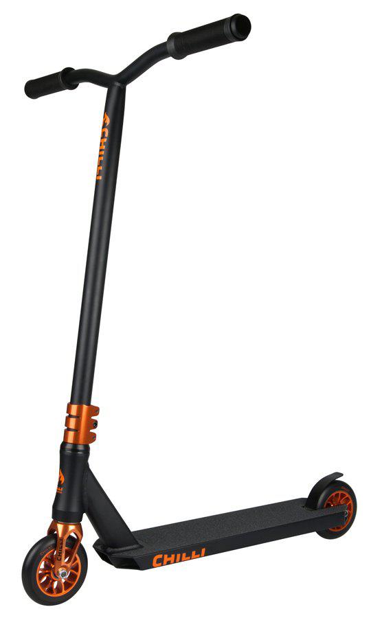 Самокат трюковой Chilli Pro Scooter Sun Reaper, чёрно-оранжевый