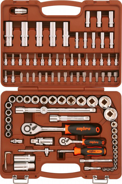 Набор инструмента универсальный 1/4", 1/2"DR, 94 предмета Ombra OMT94S