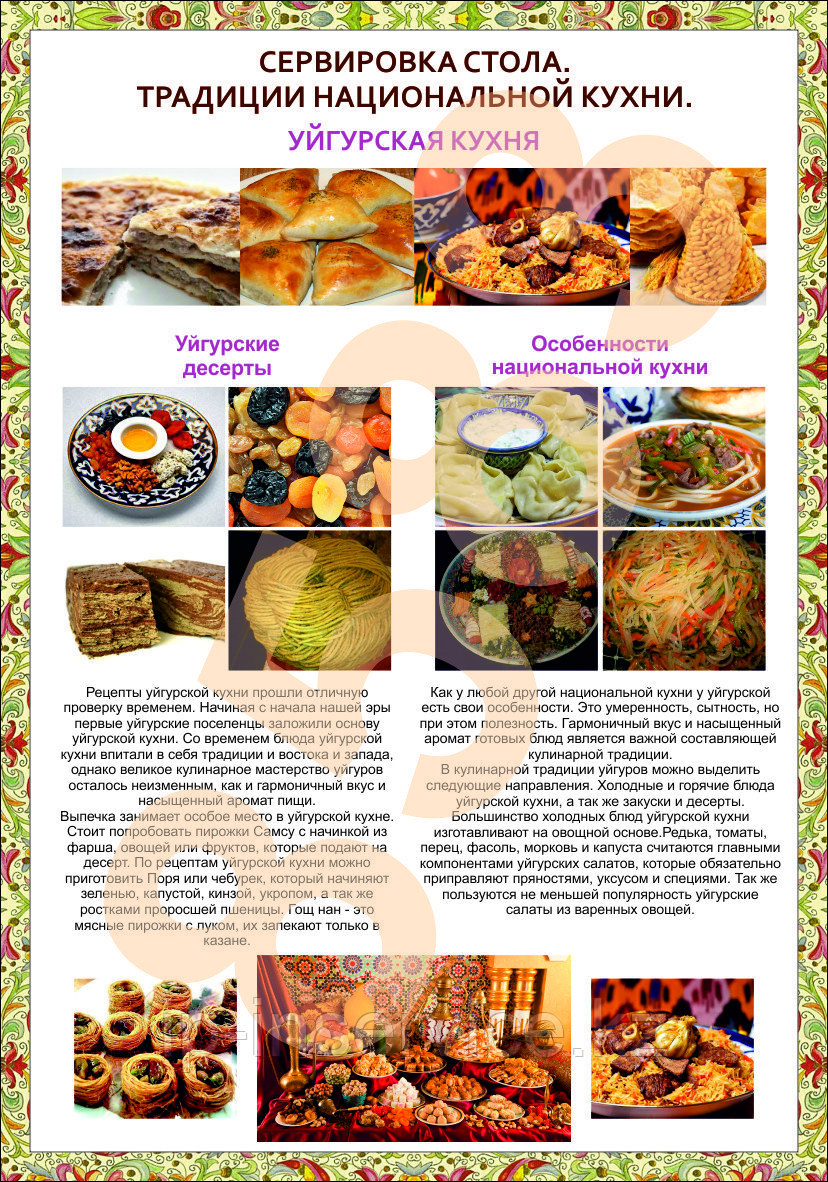 Плакаты сервировка стола, традиции национальной кухни - фото 9 - id-p51788952