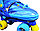 Ролики квады 4-х колесные раздвижные с прошивкой синие S 29-33, фото 4