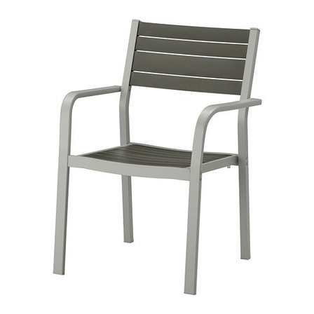 Кресло cадовое ШЭЛЛАНД темно-серый ИКЕА, IKEA, фото 2
