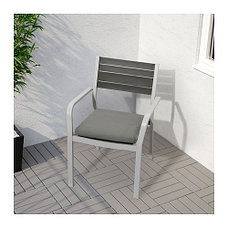 Кресло cадовое ШЭЛЛАНД темно-серый ИКЕА, IKEA, фото 3
