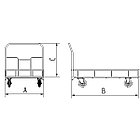 Тележка платформенная с съемным ограждающим бортиком ТП150 1400х800, фото 2