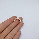 Коннектор Полумесяц со звездой, с фианитами, 20х12мм, фото 2