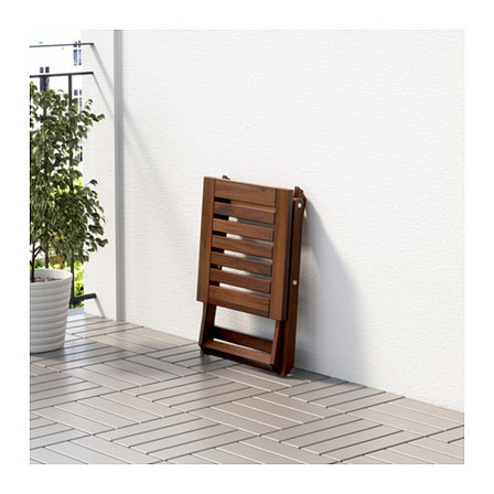 Табурет садовый складной ЭПЛАРО коричневая морилка ИКЕА, IKEA, фото 2