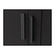 Шкаф 3-дверный БРИМНЭС черный 117x190 см ИКЕА, IKEA, фото 2